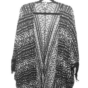 Free People Fringe Sleeved Printed Kimono